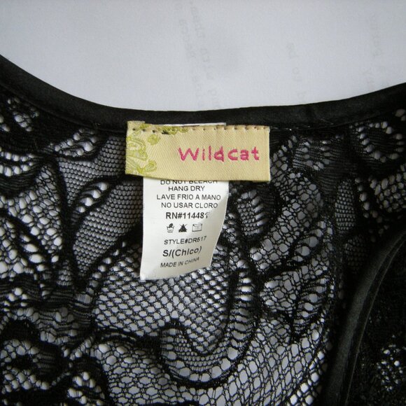 Wildcat CUTE Black Sequined and Lace Y2K Baby Doll Mini Dress/Tunic - S - Picture 4 of 9
